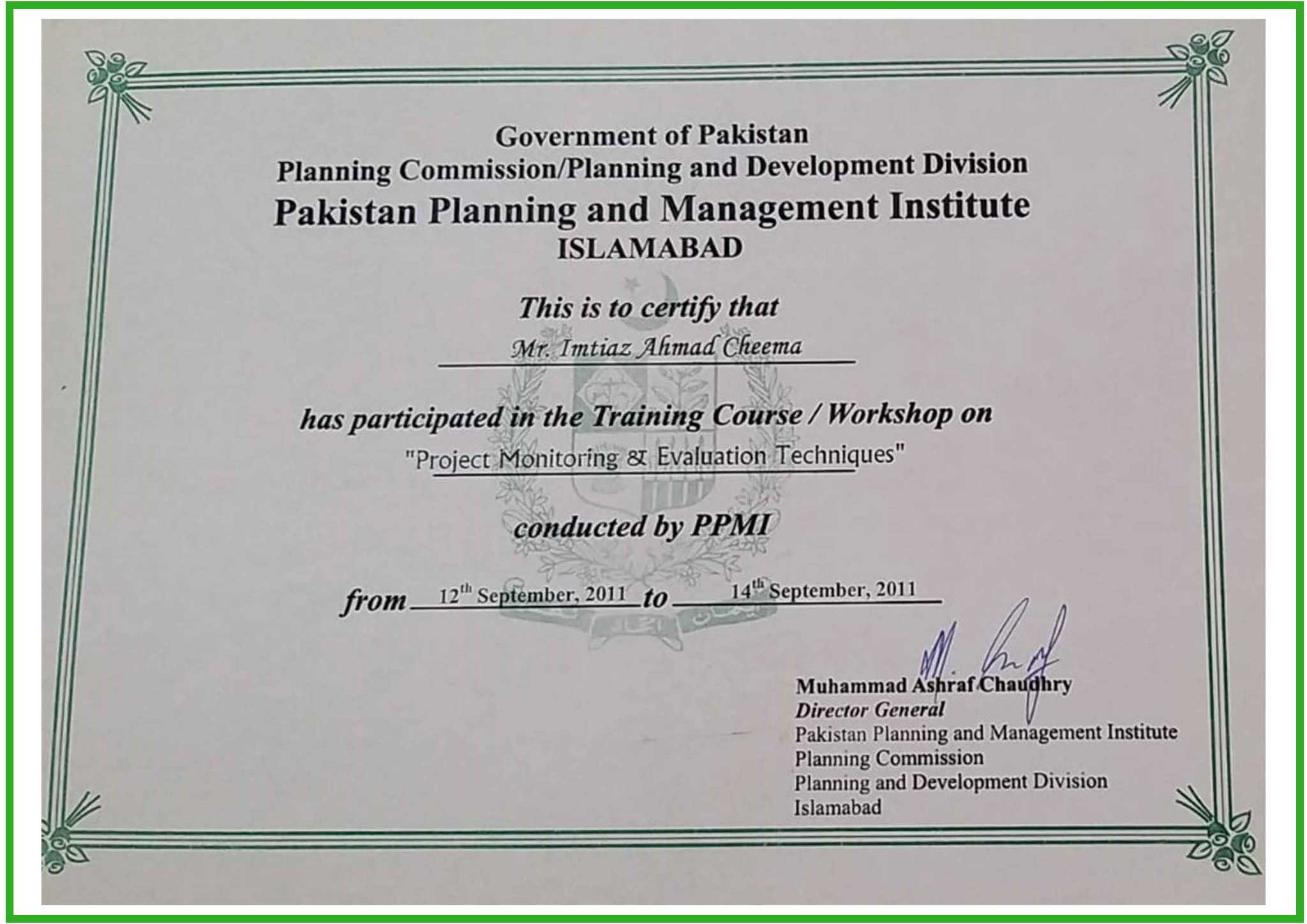 Government of Pakistan Pestinil Certifications 01